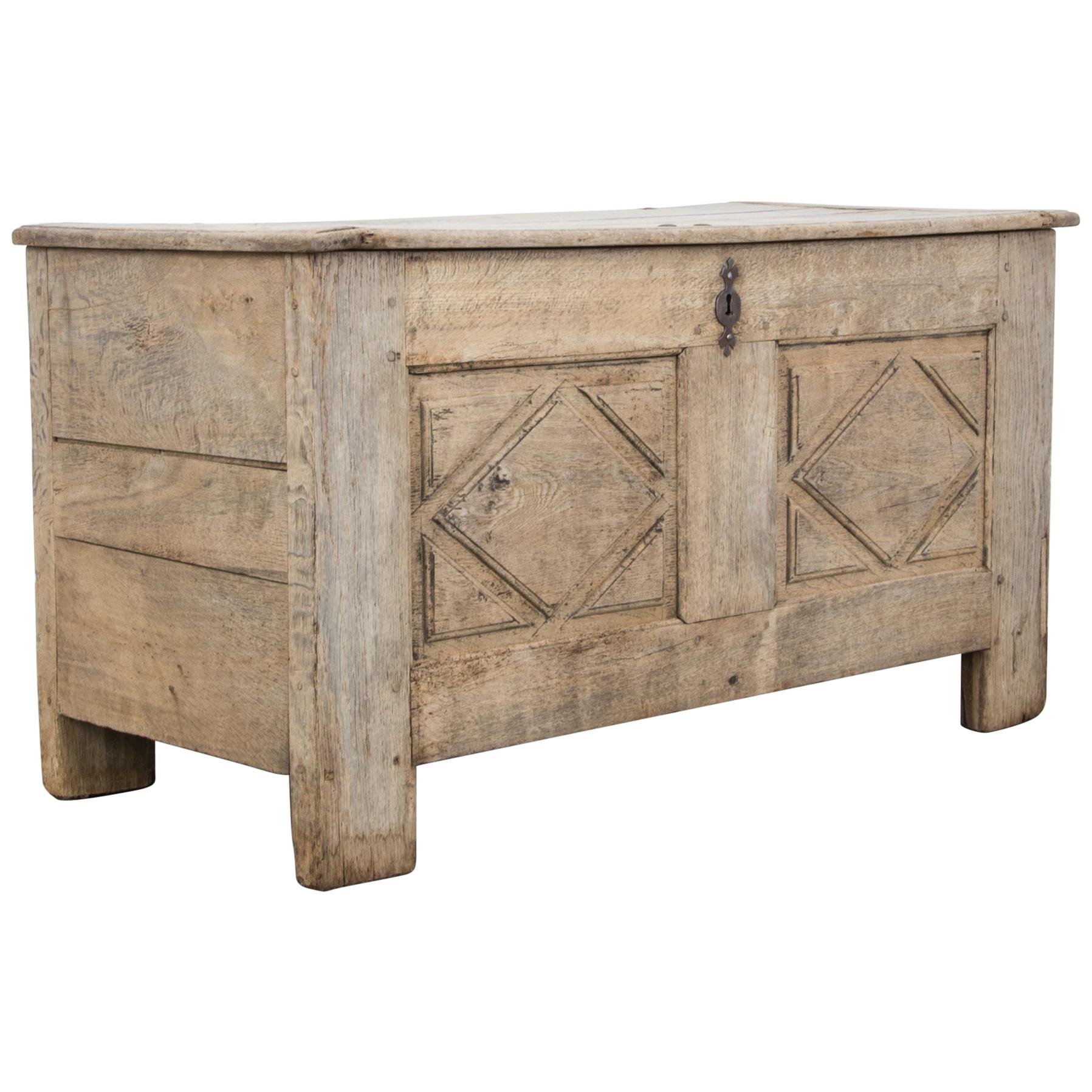 1820s Bleached Oak French Trunk