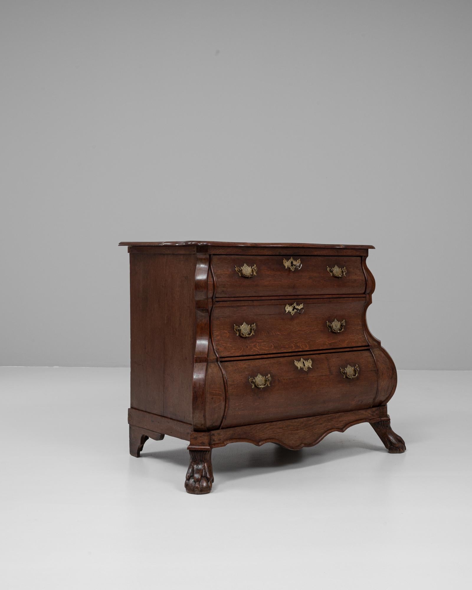 Cómoda de caoba barroca holandesa de 1820 en venta 2