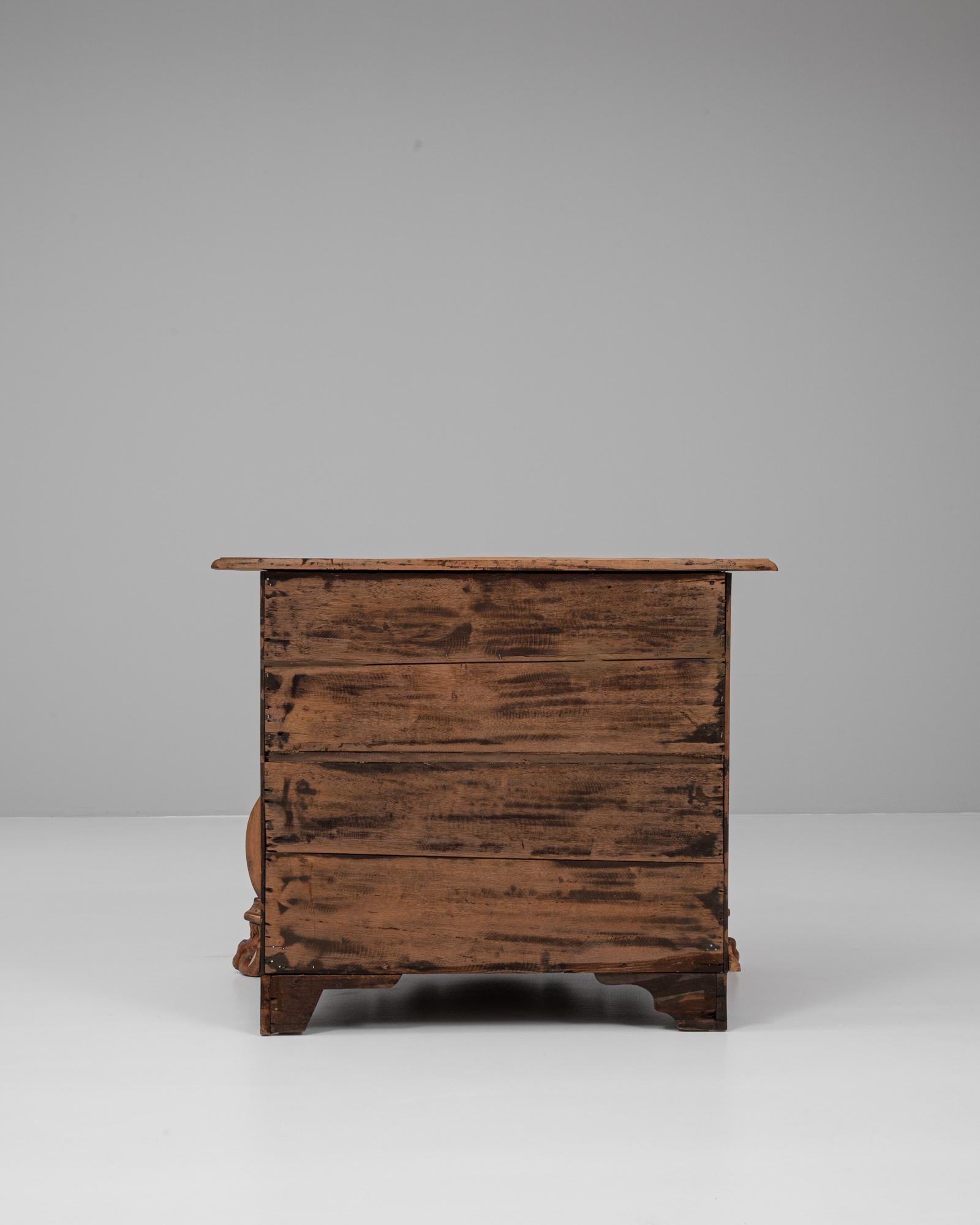 Cassettiera olandese in legno con bombe del 1820 11