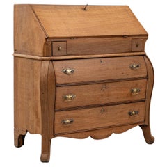 Antique 1820s Dutch Wooden Secretary Desk