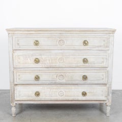 1820s Empire Style Bleached Oak Drawer Chest