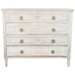1820s Empire Style Bleached Oak Drawer Chest