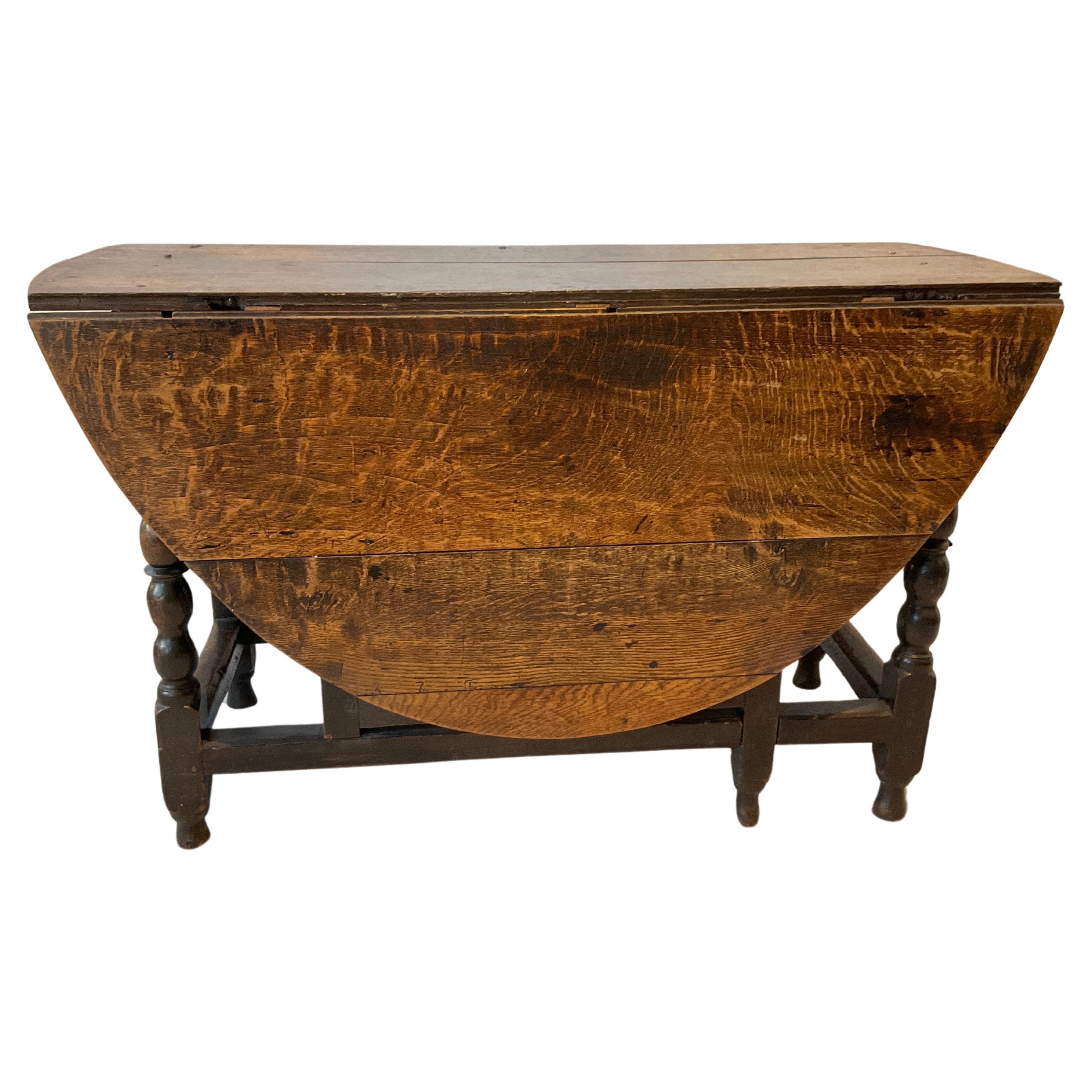 1820s English William And Mary Gateleg Table
