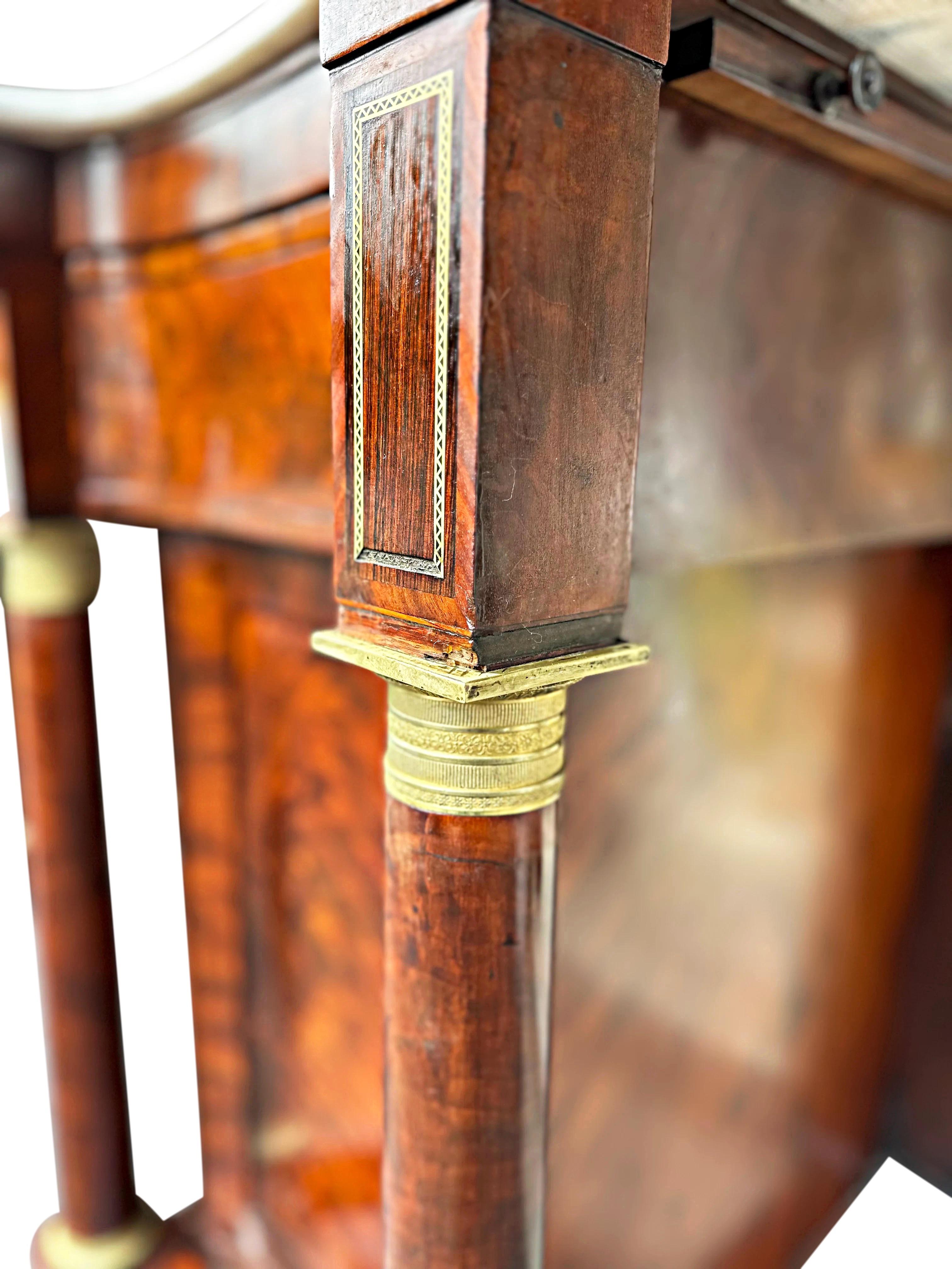 Rare Classical Federal Empire Marble Top Sideboard 

This exquisite sideboard showcases the elegance of Classical Federal Empire design, featuring a stunning marble top that adds a touch of sophistication to any room. The sideboard includes a