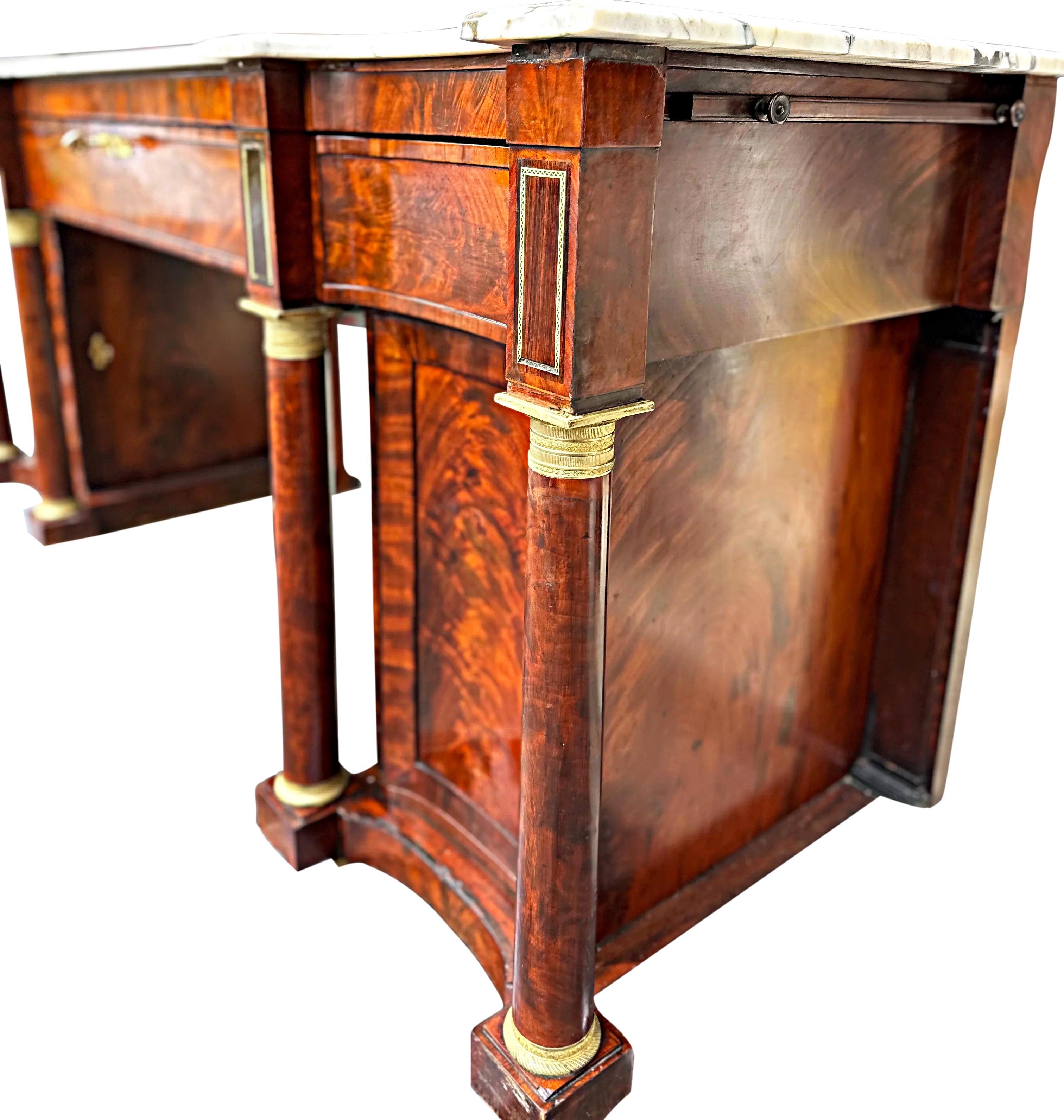 1820’s Federal Empire Marble Top Sideboard For Sale 2