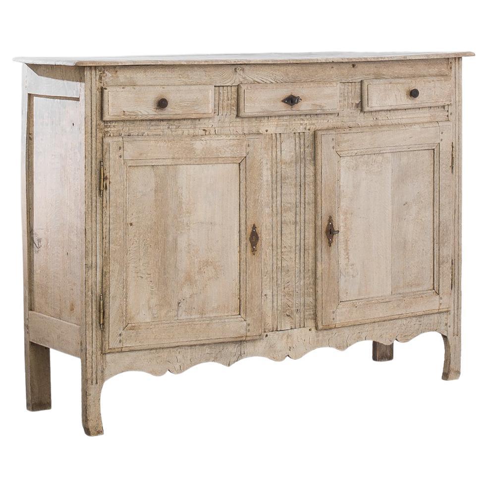 1820s French Bleached Oak Buffet