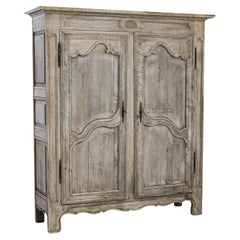 1820s French Bleached Oak Cabinet