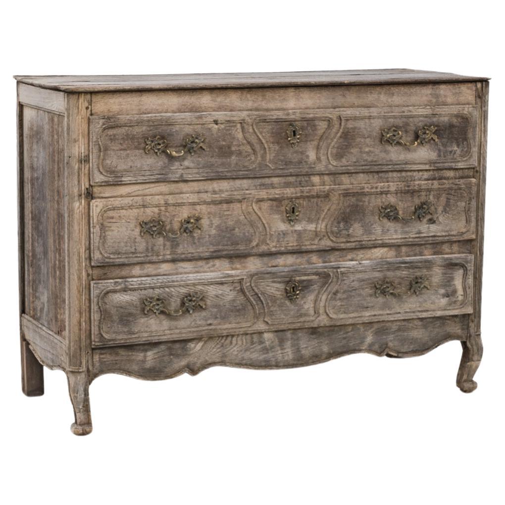 1820s French Bleached Oak Chest of Drawers