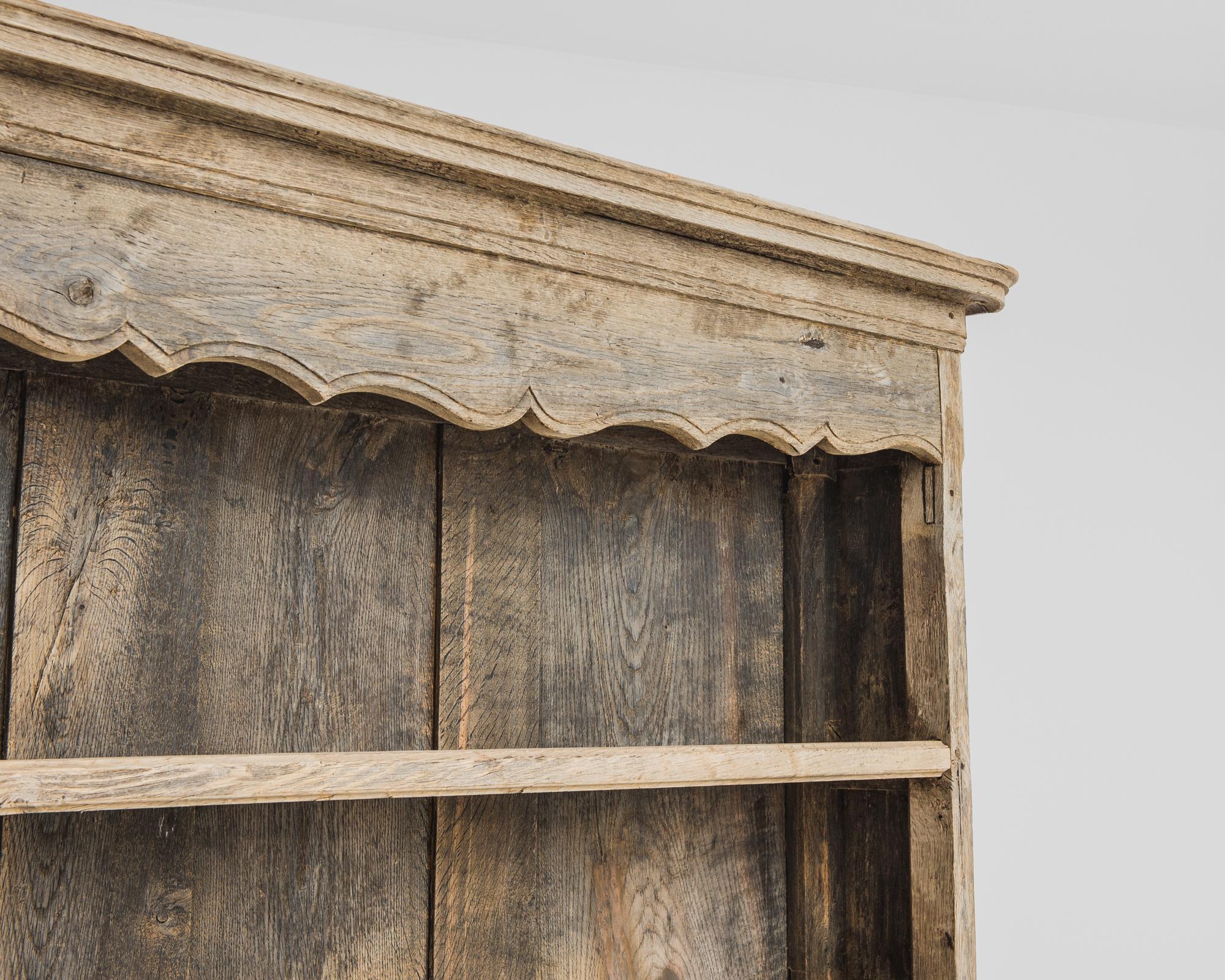 Iron 1820s French Bleached Oak Cupboard