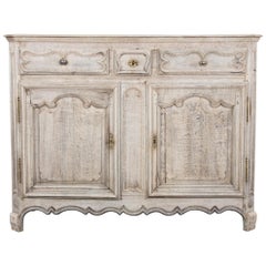 Antique 1820s French Bleached Oak Sideboard