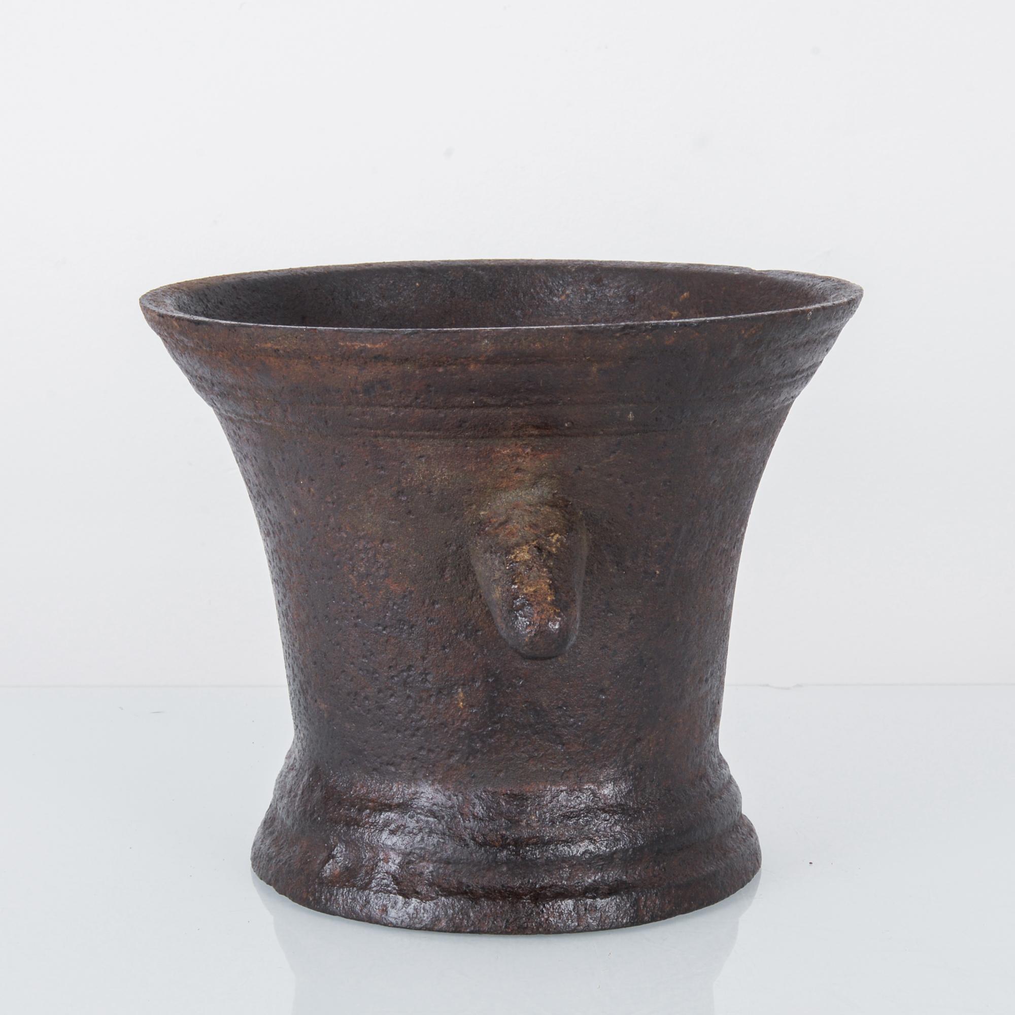 Belgian 1820s French Cast Iron Mortar