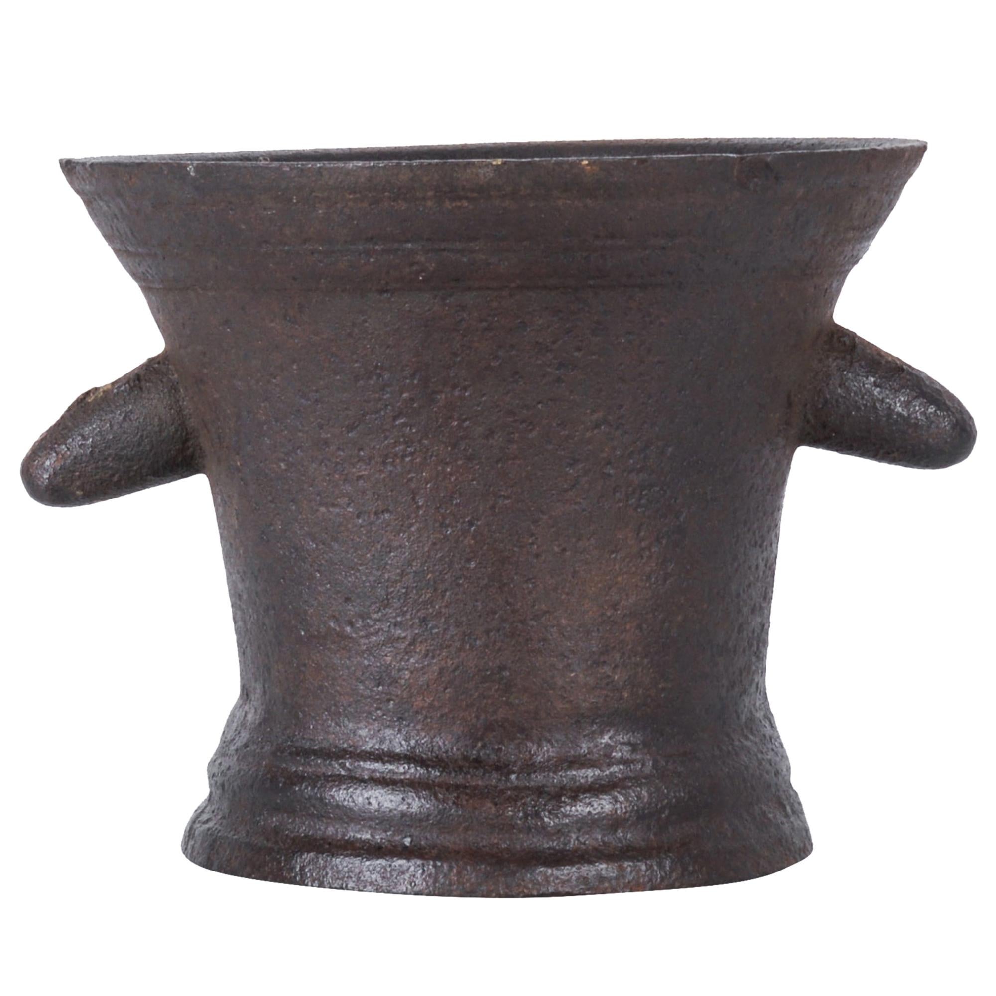 1820s French Cast Iron Mortar For Sale at 1stDibs