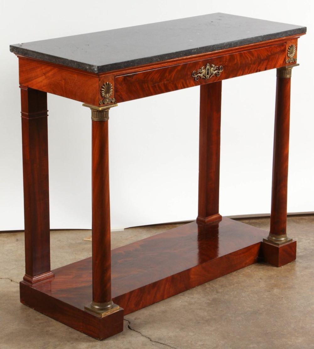 1820s French Mahogany Empire Console Table For Sale 1