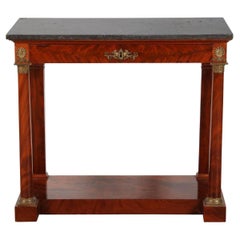 Antique 1820s French Mahogany Empire Console Table