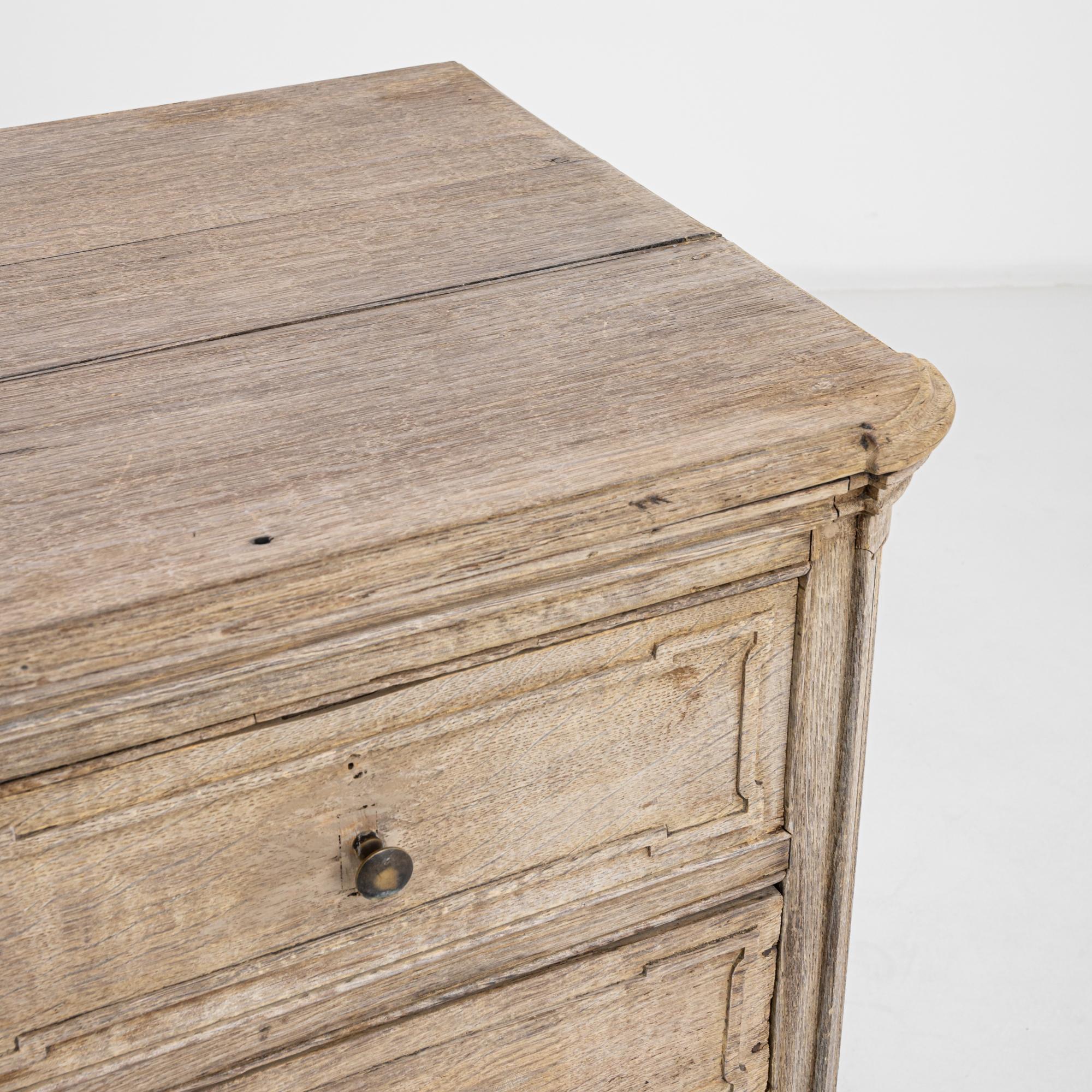 19th Century 1820s French Oak Chest of Drawers