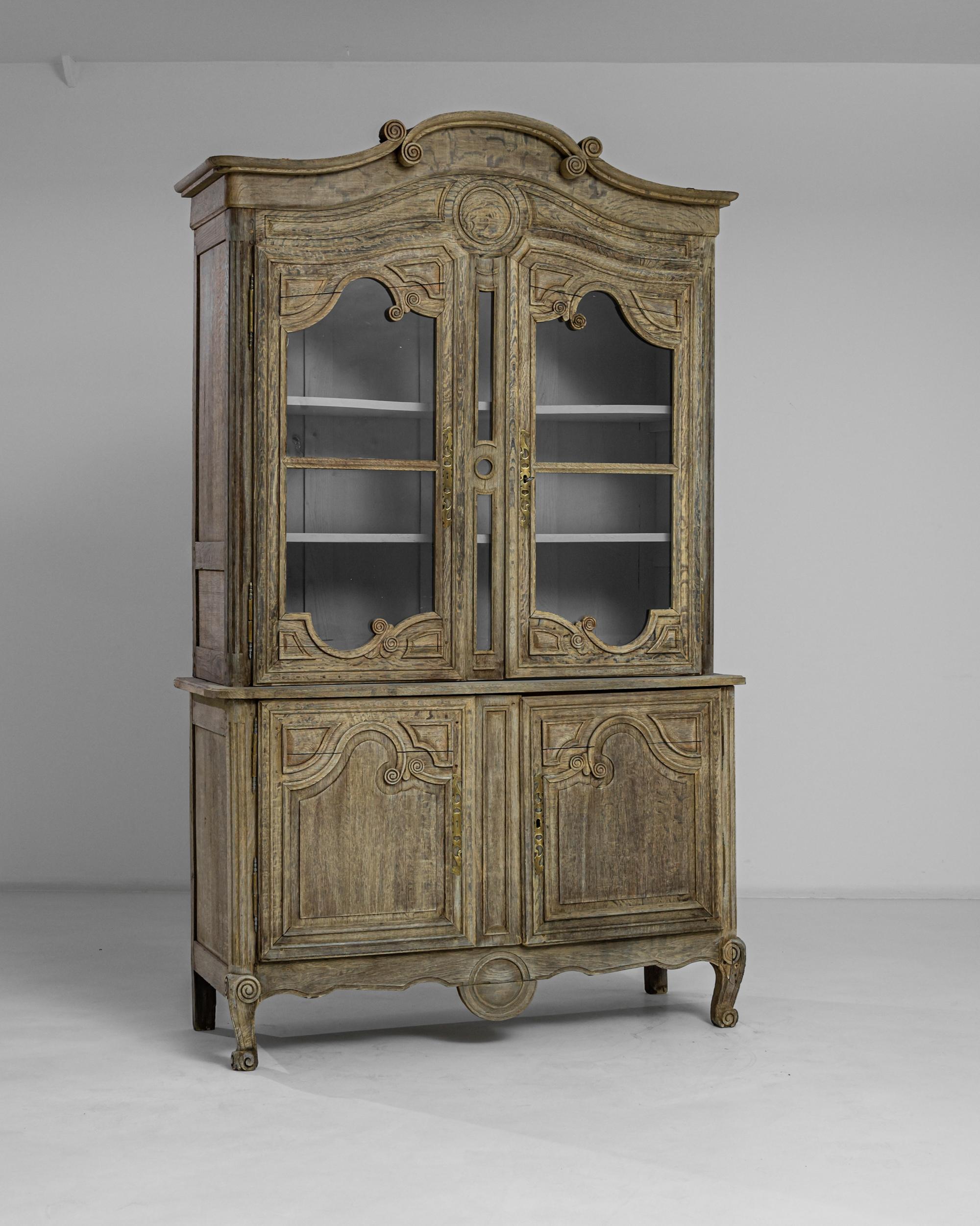 Bleached 1820s French Oak Vitrine