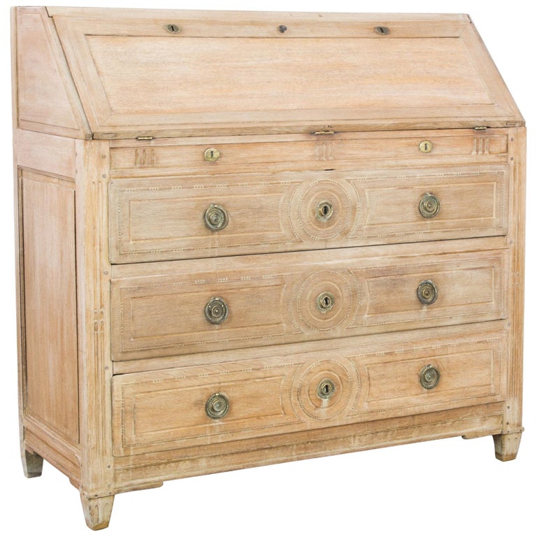 1820s French Oak Writing Desk For Sale at 1stDibs