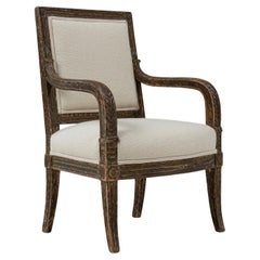 Sillón tapizado francés de 1820