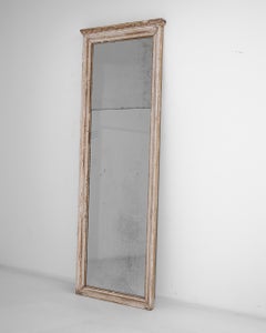 1820s French White Patinated Mirror