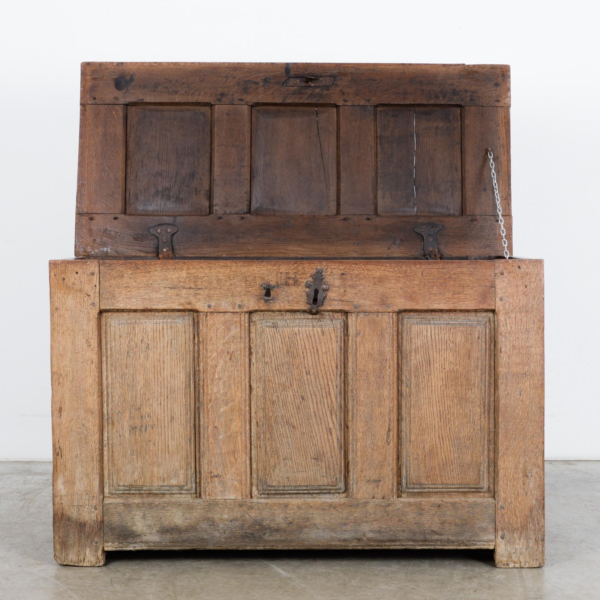 French Provincial 1820s French Wooden Trunk