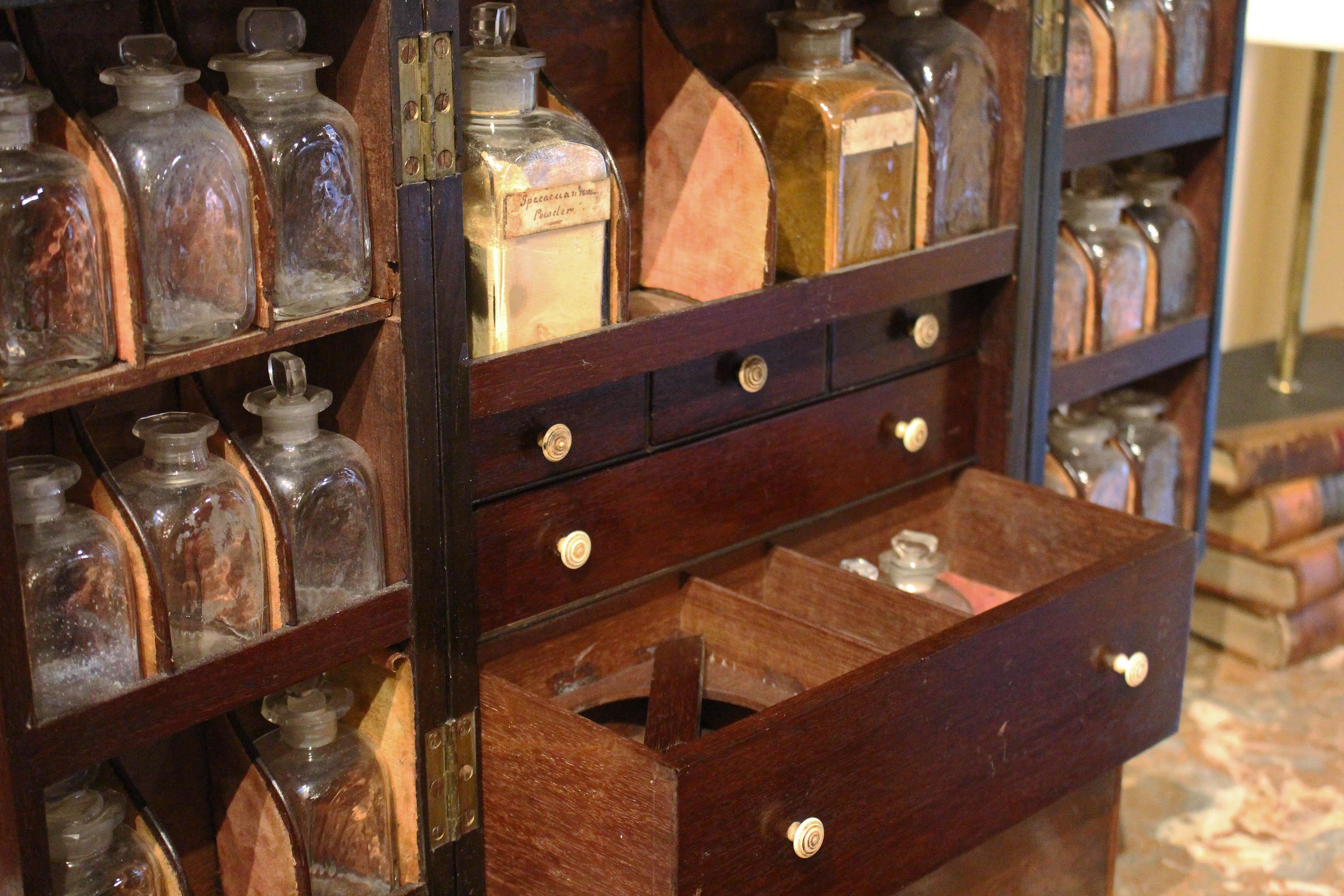 Wood 1820s George III Apothecary Chest