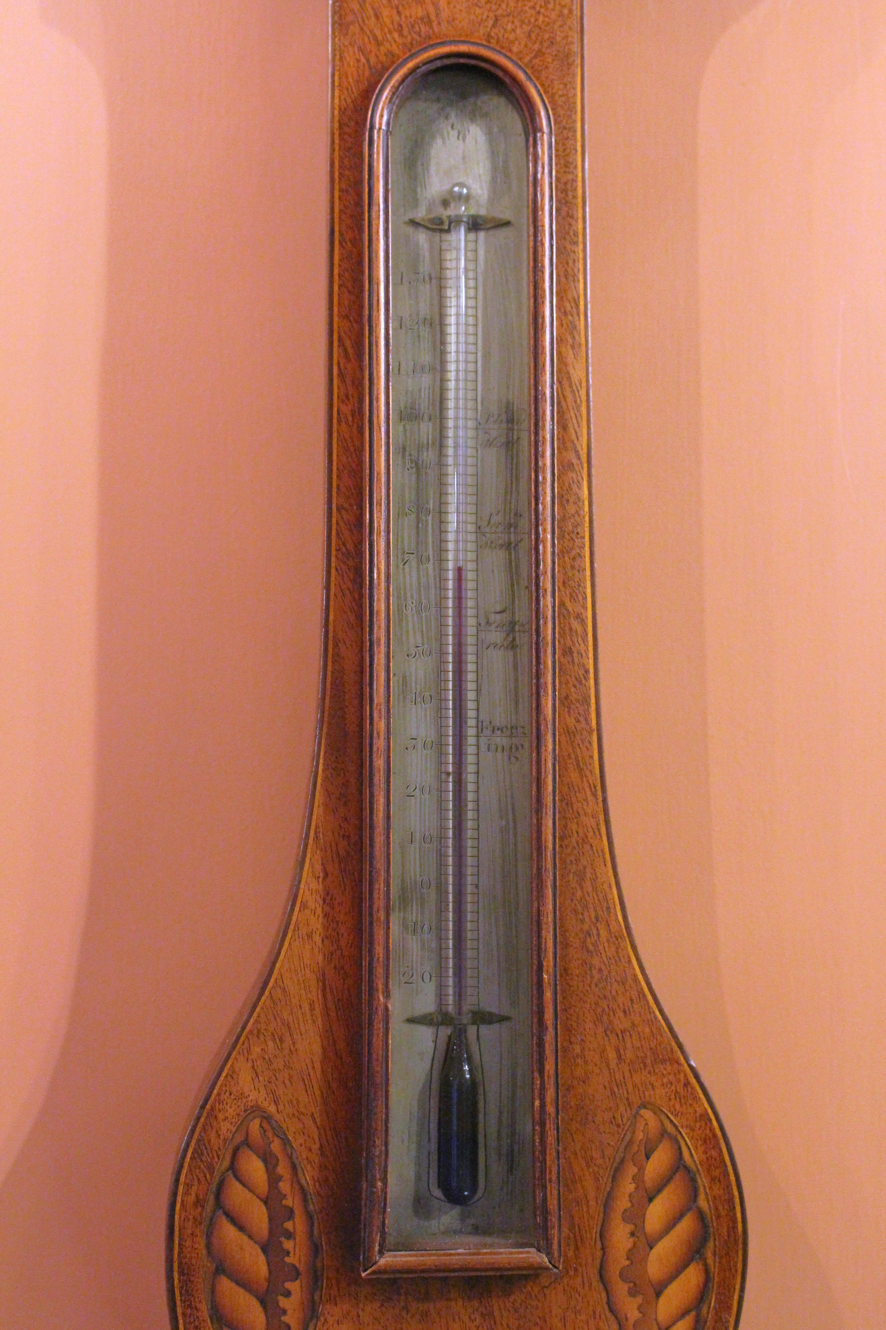 English 1820s George III Mahogany Barometer For Sale