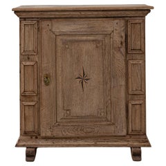 1820s German Alpine One-Door Buffet with Star Inlay