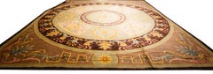 1820s Green Large-Scale Floral Woven Formal Neoclassical French Savonnerie Rug