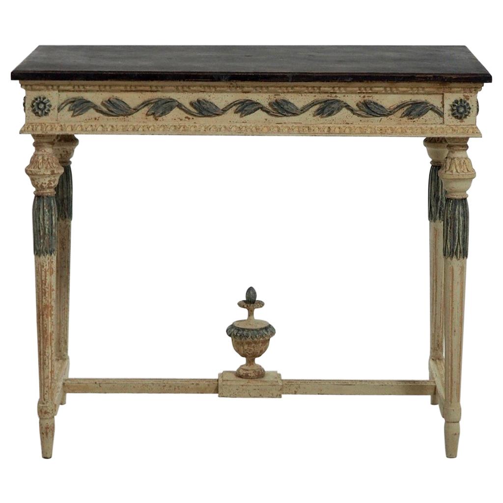 1820s Important Freestanding Console Table, in Original Paint