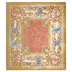 1820s Pink 
Camel Floral European English Axminster Rug 14
4" x 16
2" Carpet