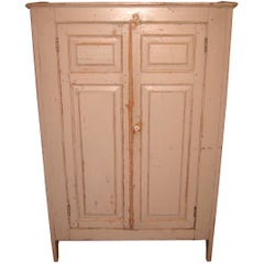 1820s Primitive Cupboard Farmhouse Two-Door Pine Jelly Cabinet