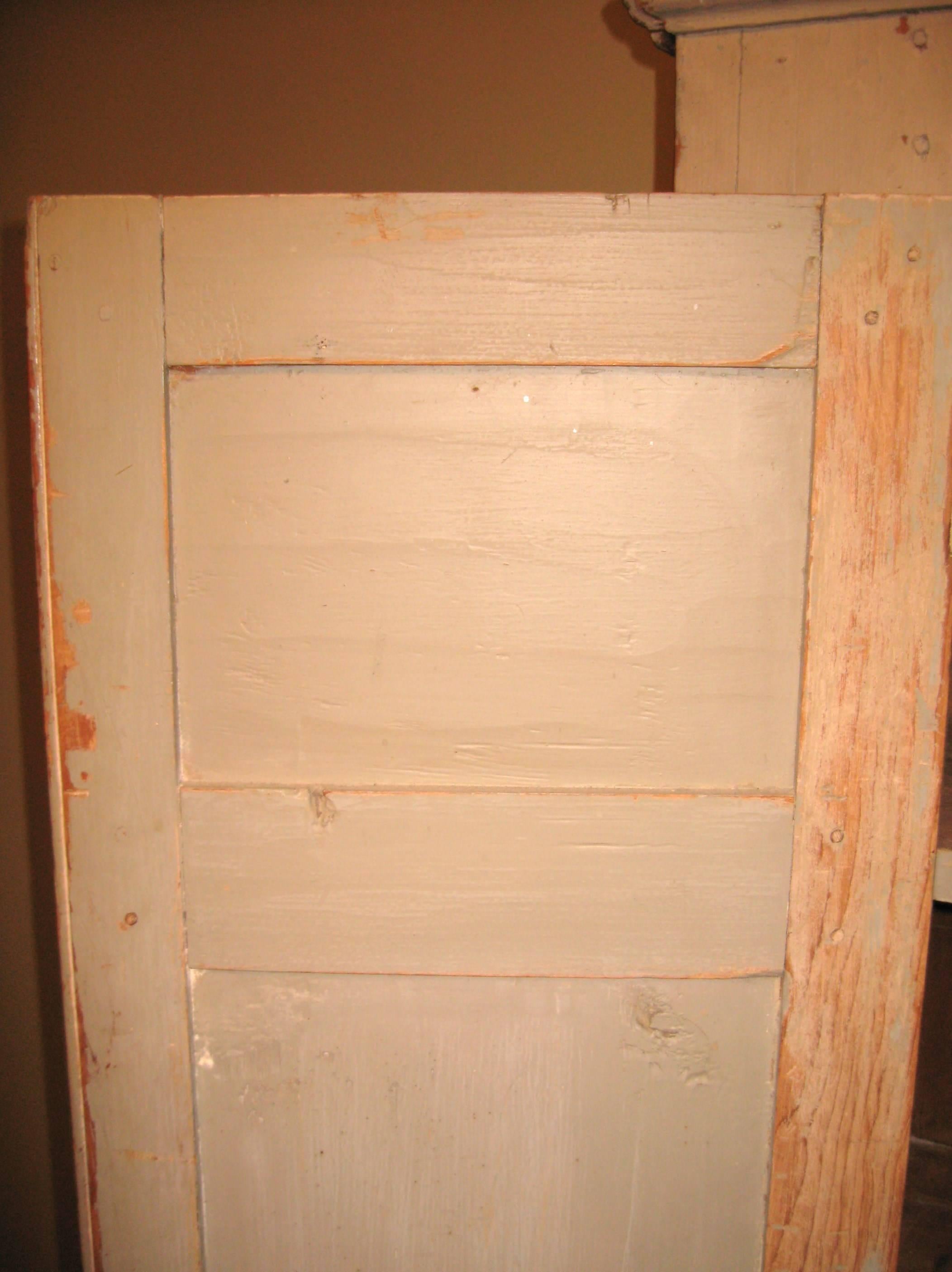 1820s Primitive Cupboard Farmhouse Two-Door Pine Jelly Cabinet 4