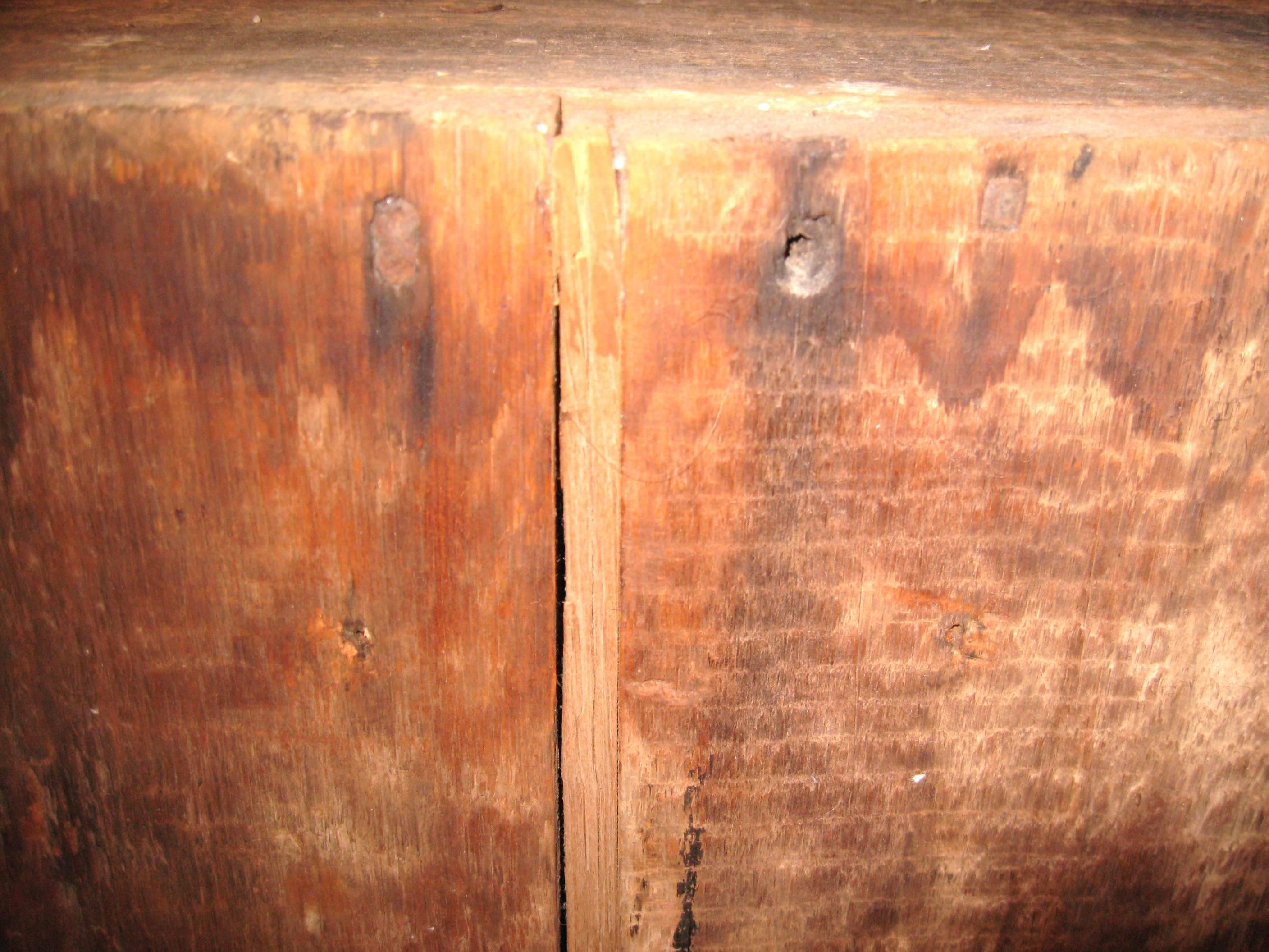 1820s Primitive Cupboard Farmhouse Two-Door Pine Jelly Cabinet 7