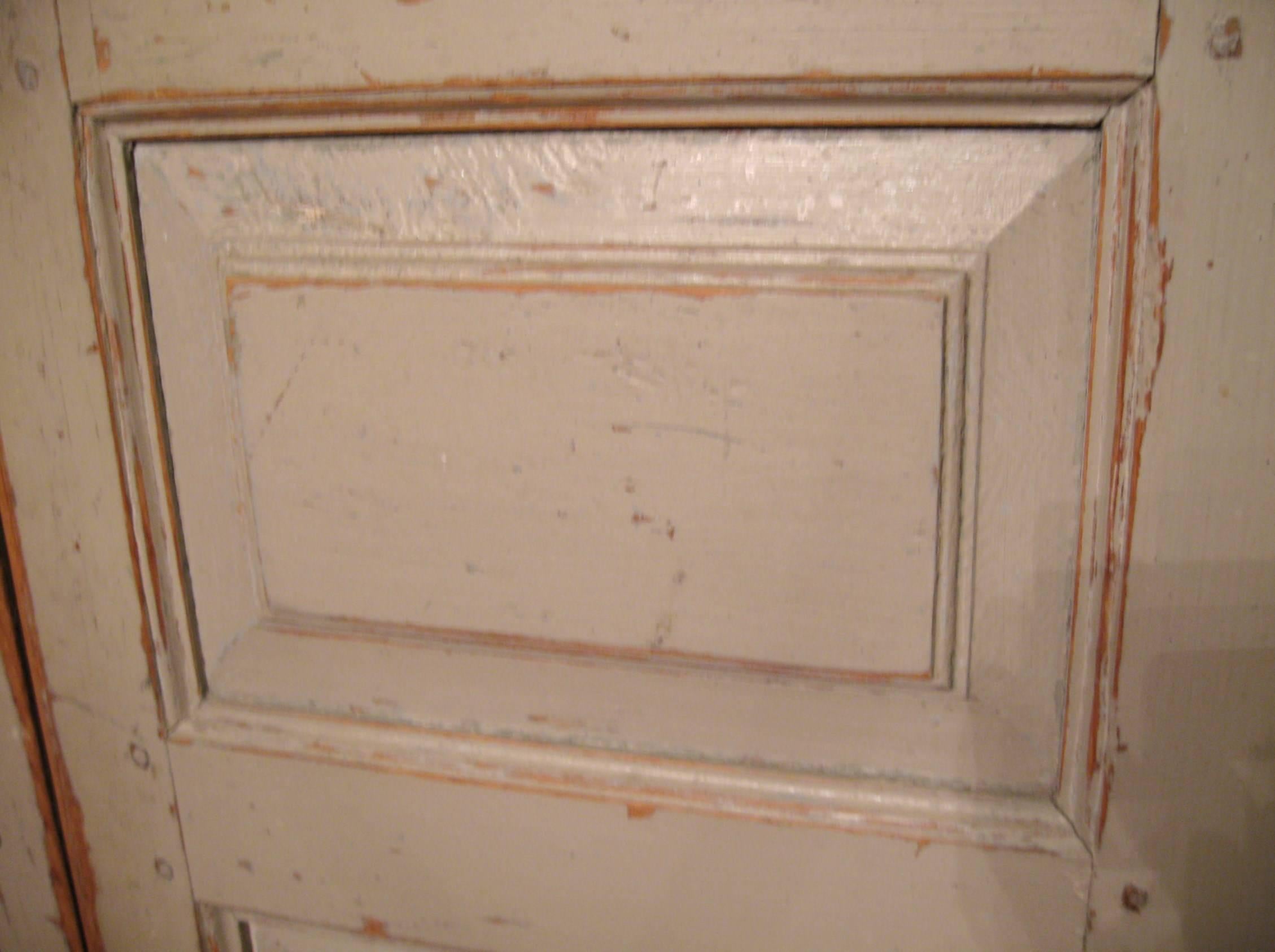 19th Century 1820s Primitive Cupboard Farmhouse Two-Door Pine Jelly Cabinet