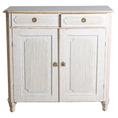1820s Swedish Gustavian Period Buffet with Carved Reeded Accents