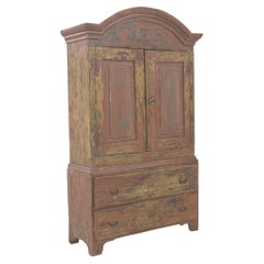 1820s Swedish Wood Patinated Red Cabinet