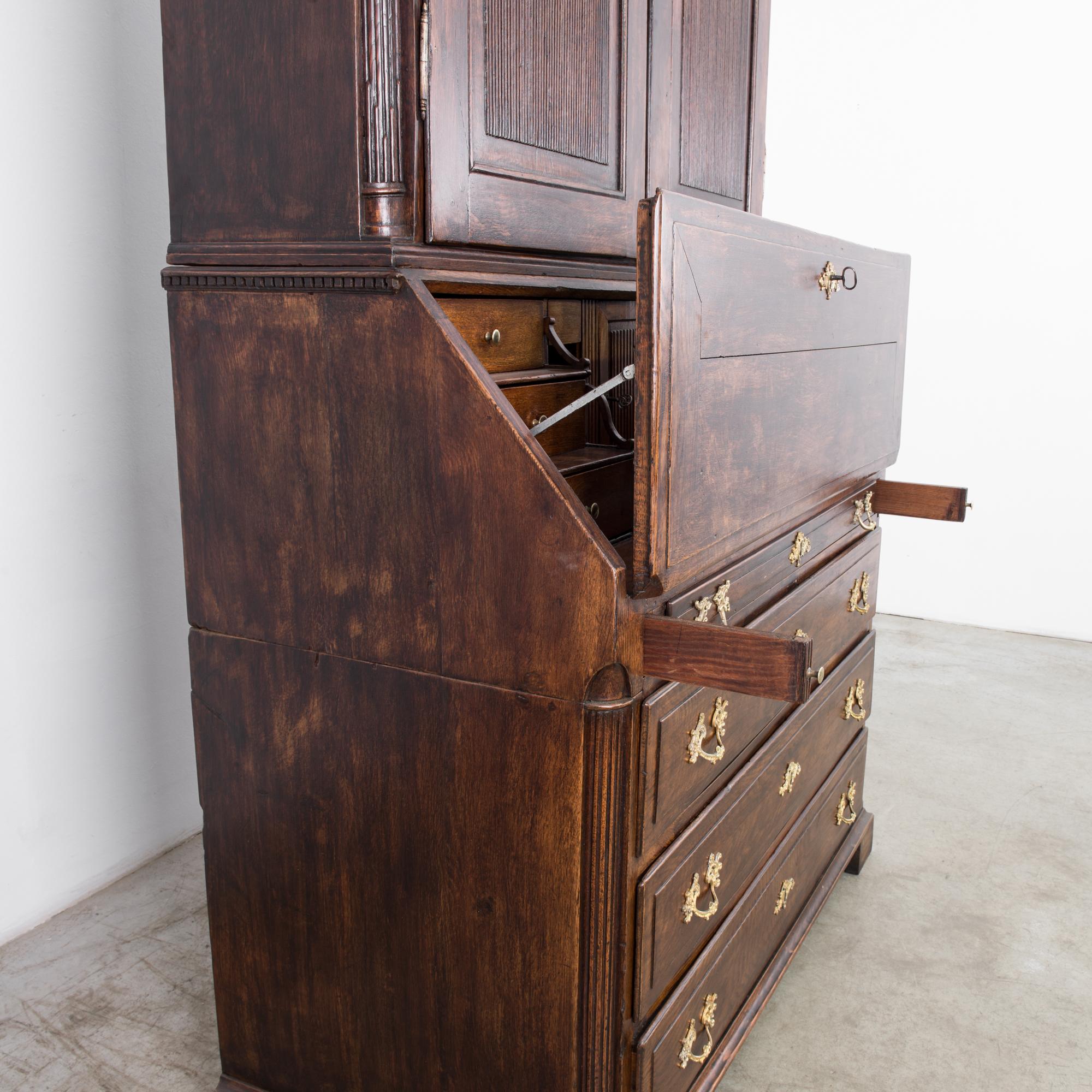 1820s Swedish Wooden Secretary Desk 8
