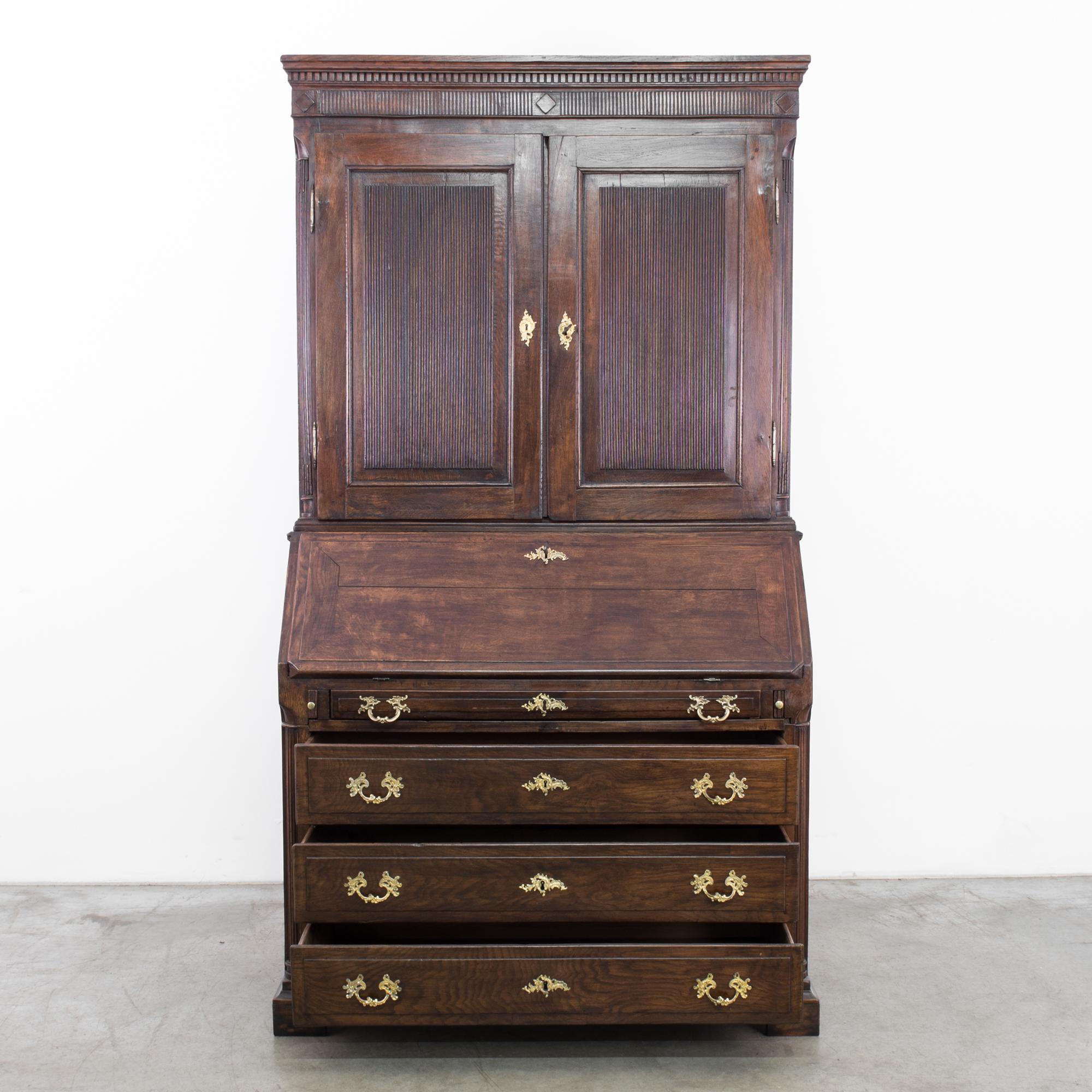 1820s Swedish Wooden Secretary Desk In Good Condition In High Point, NC