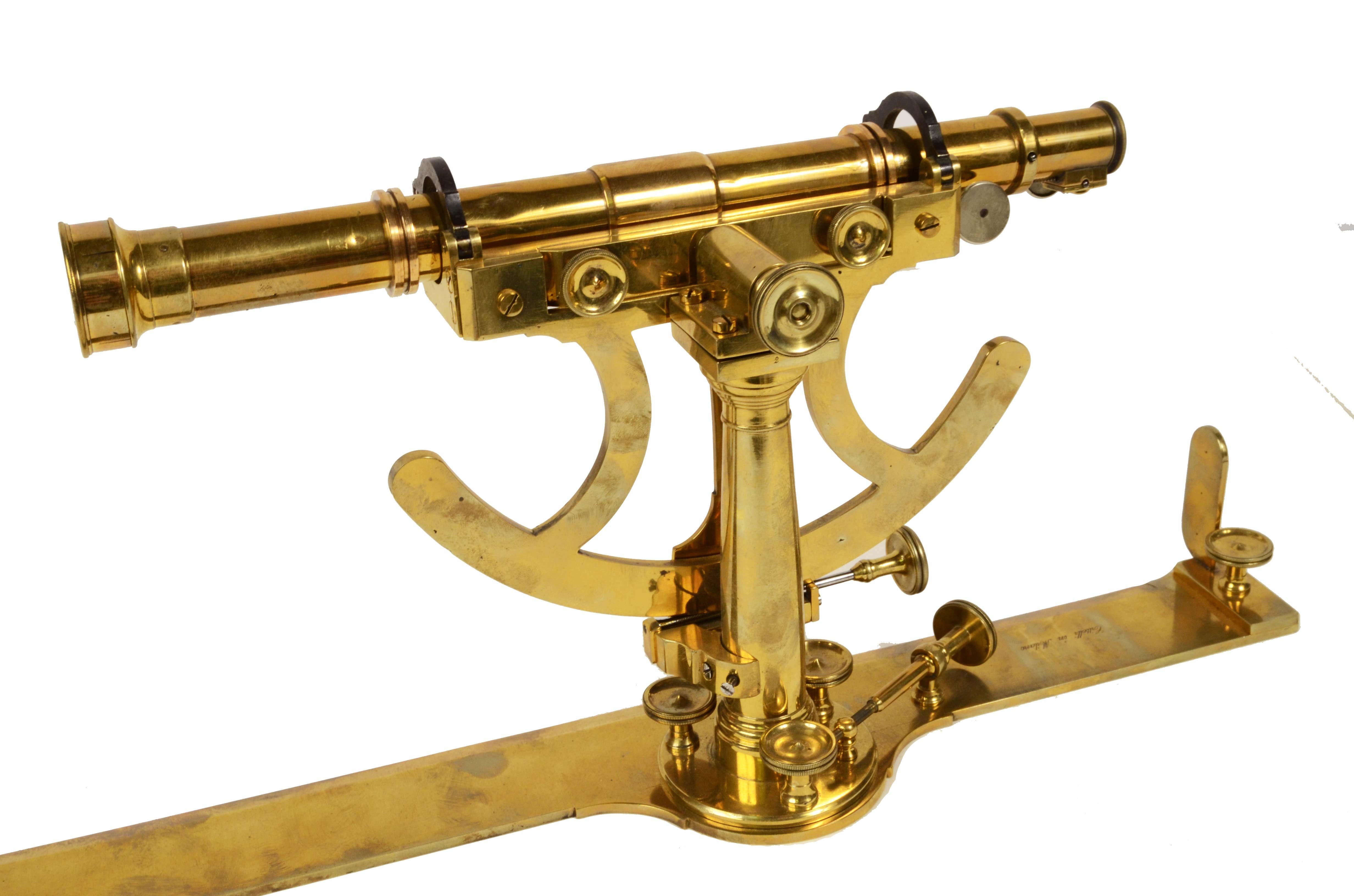 1820s Rare Cittelli Milan Brass Wood Praetorian Tablet Antique Surveyor Tool 5