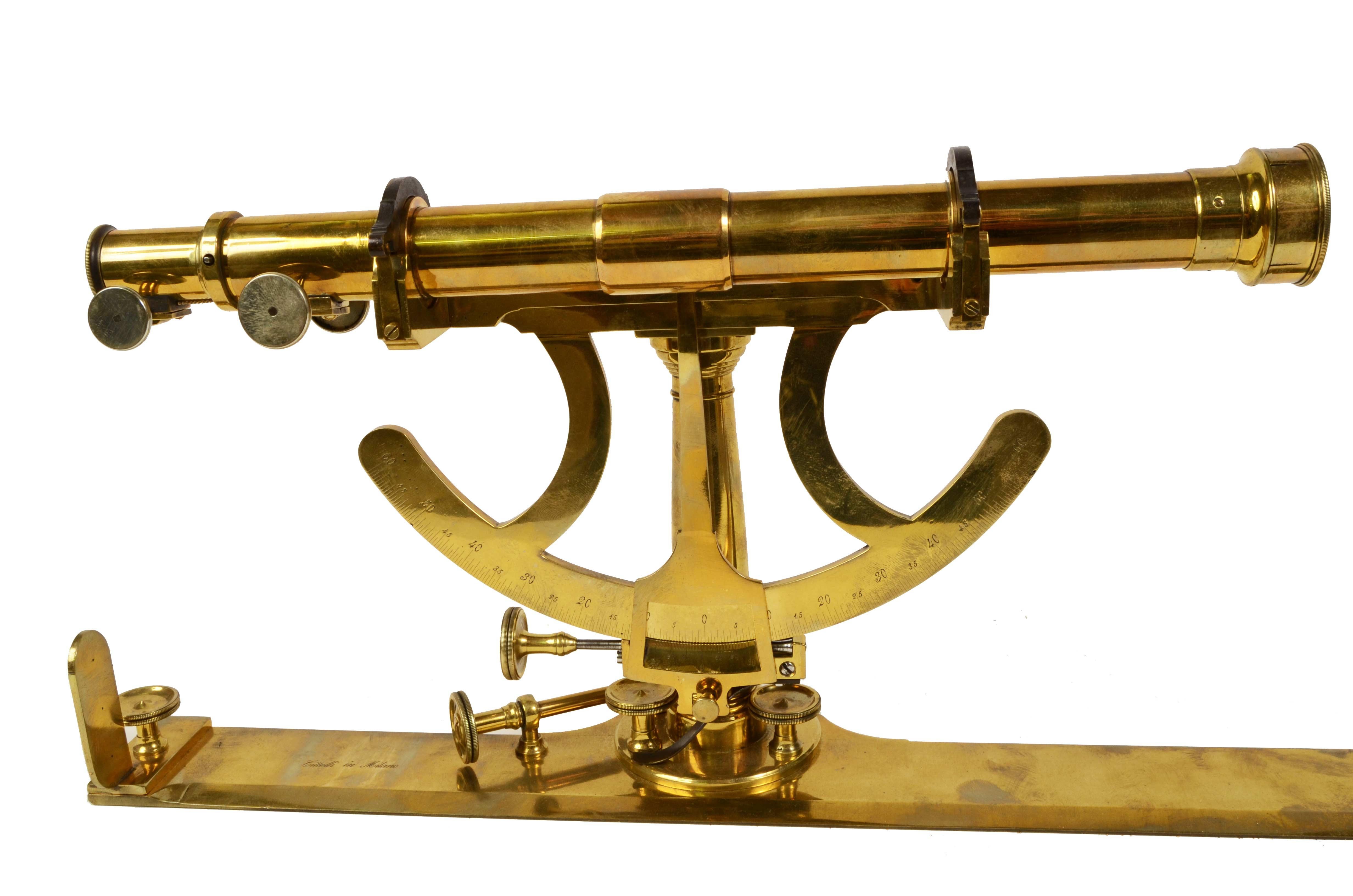 1820s Rare Cittelli Milan Brass Wood Praetorian Tablet Antique Surveyor Tool 7