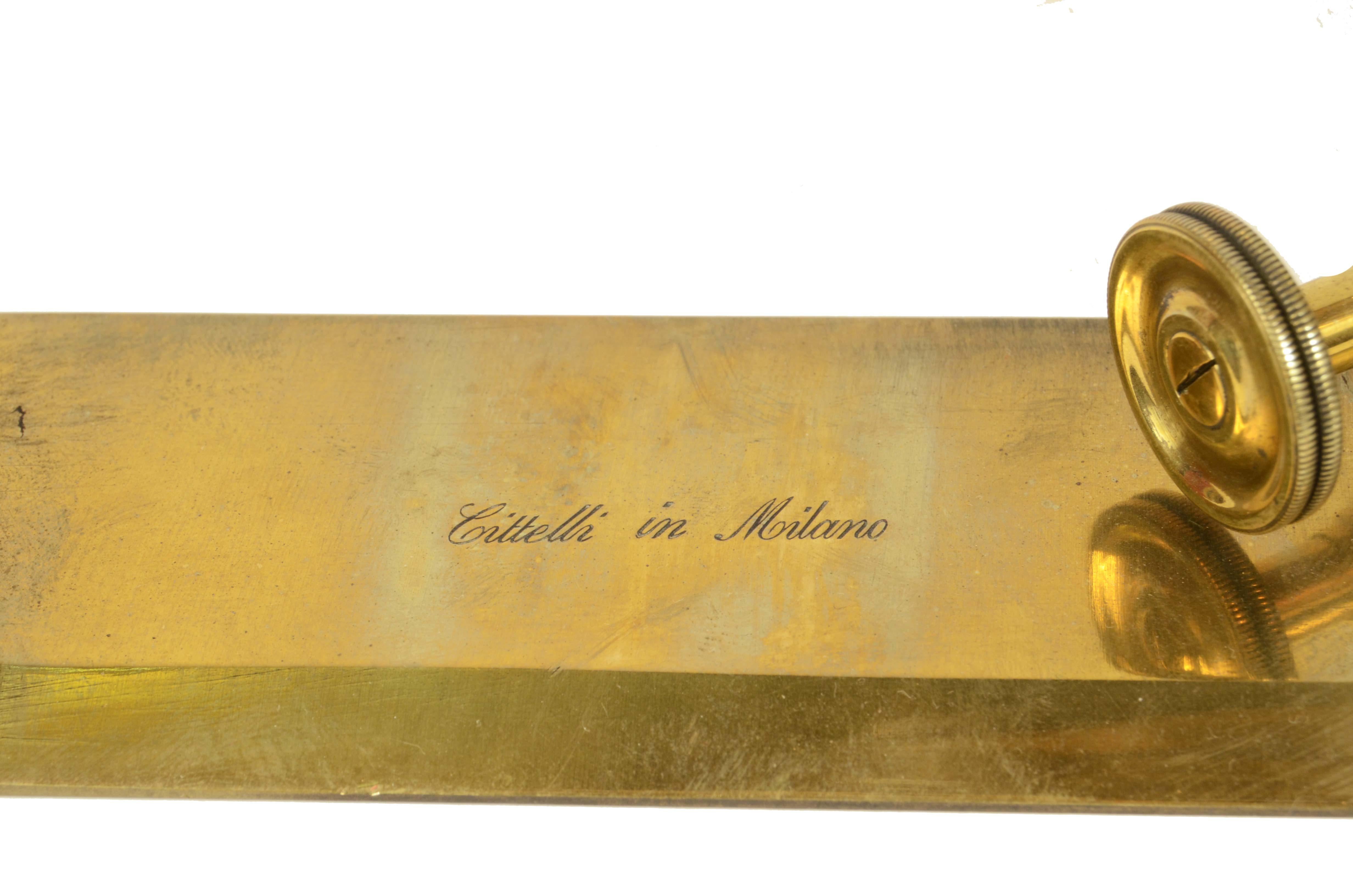 1820s Rare Cittelli Milan Brass Wood Praetorian Tablet Antique Surveyor Tool 10