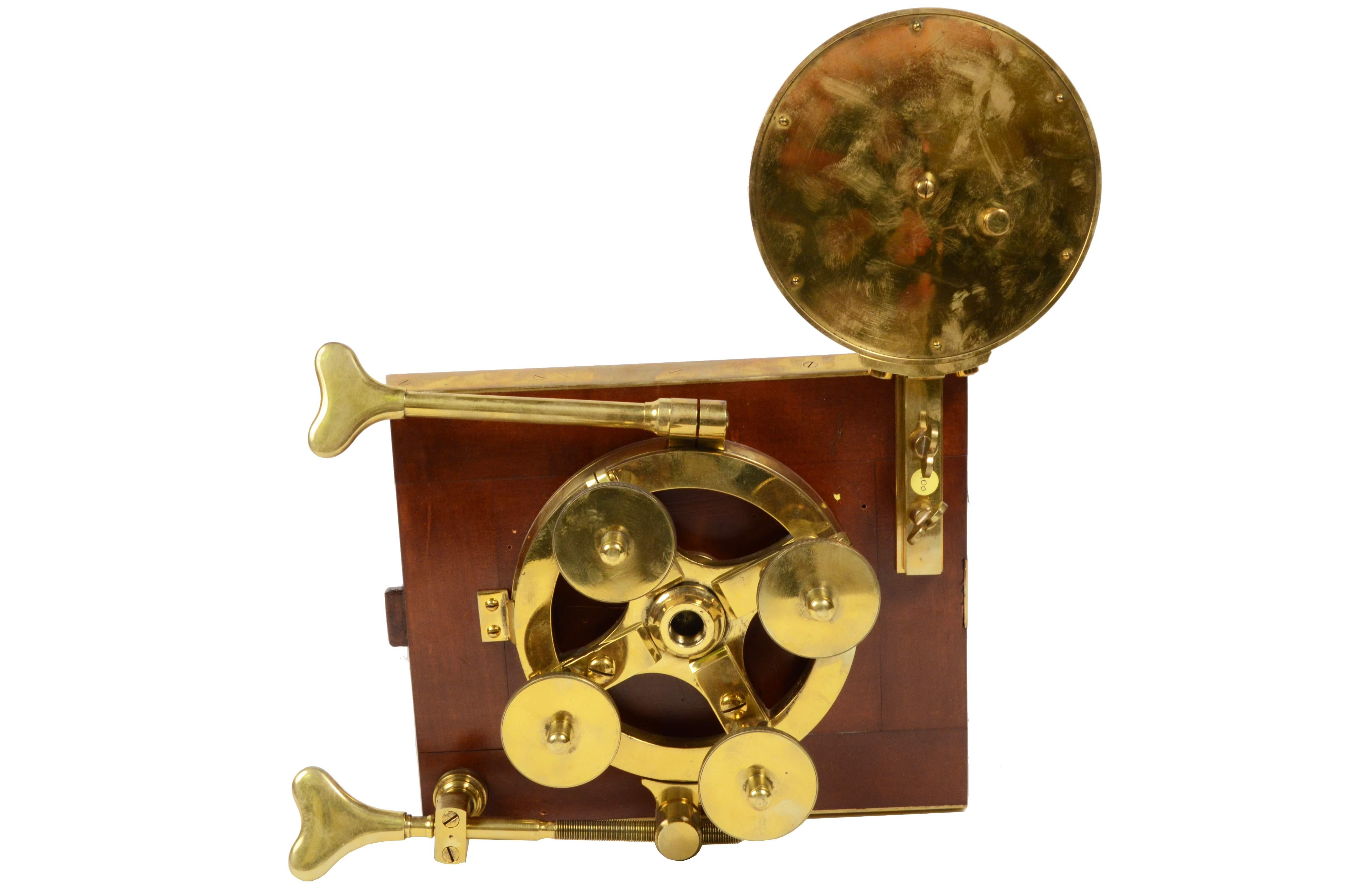 1820s Rare Cittelli Milan Brass Wood Praetorian Tablet Antique Surveyor Tool 13
