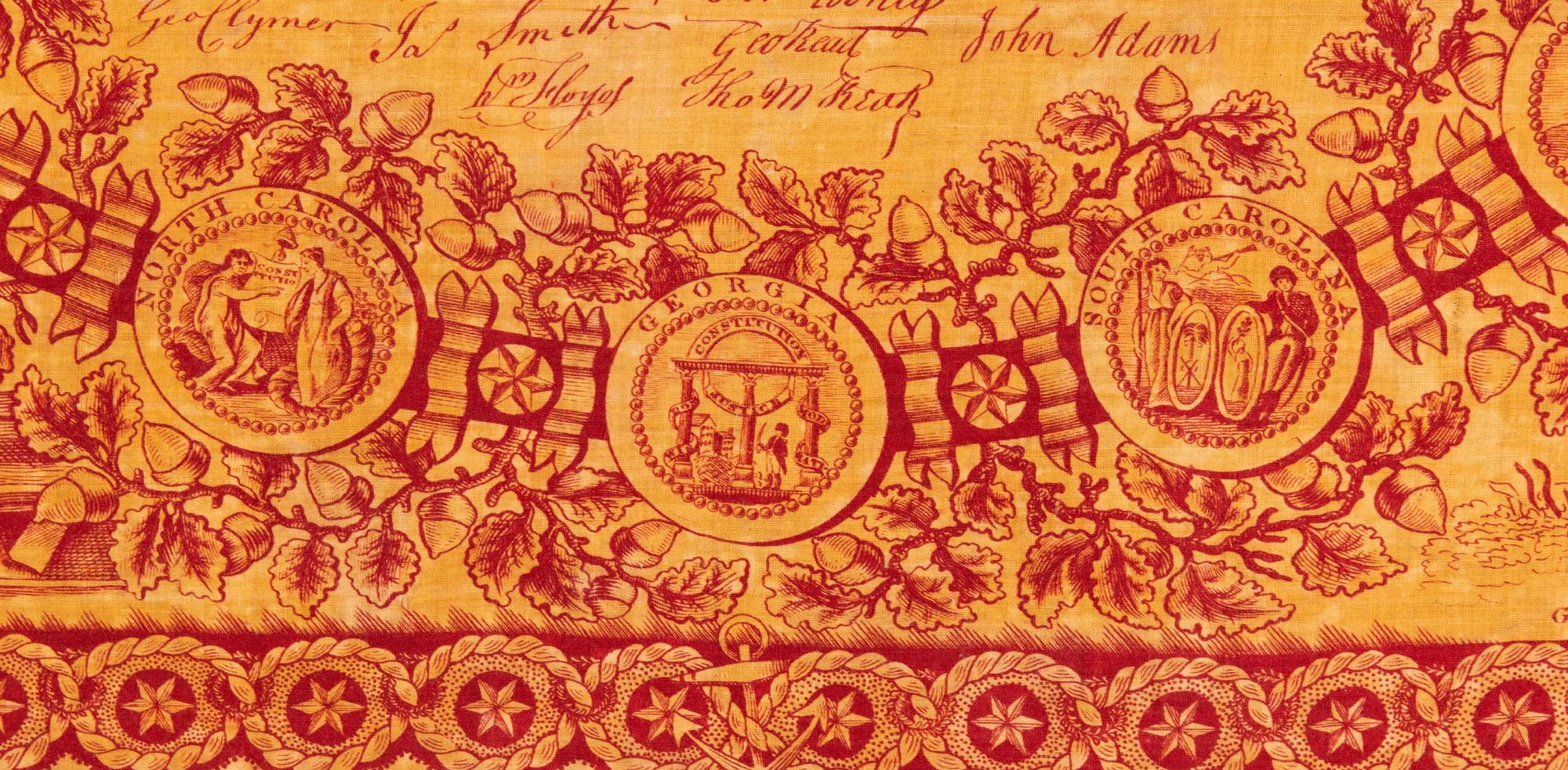 1821 Printing of the Declaration of Independence on Cloth 2