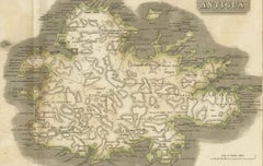1821 Thomson Map of Guadeloupe, Marie-Galante and Antigua in the West Indies