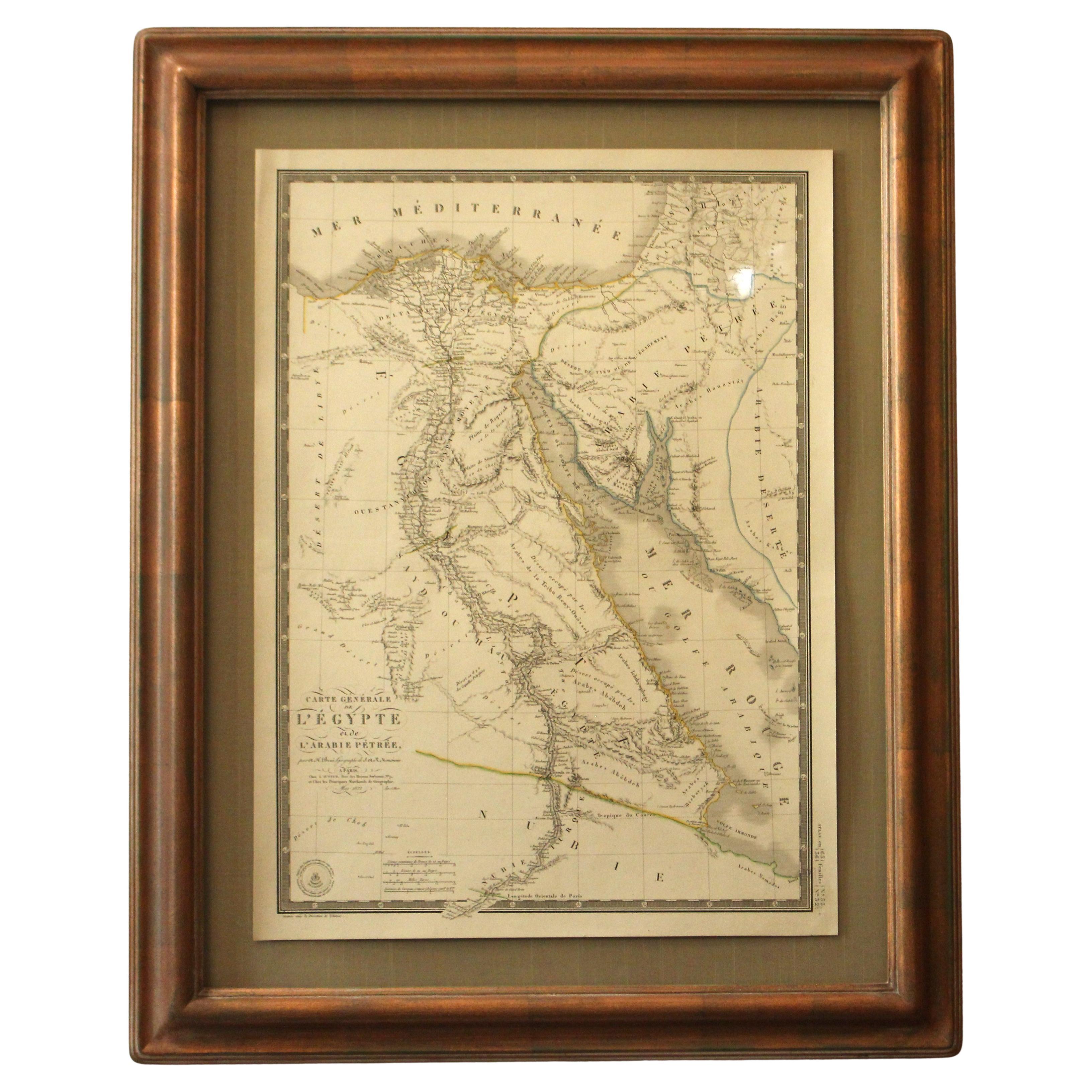 1822 French Map "Carte Générale de l'Egypte et de l'Arabie Pétrée" by Adriane Hu