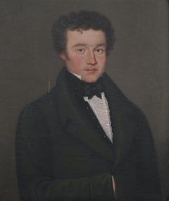 1822 Signed and Dated Oil On Canvas Portrait of a Man