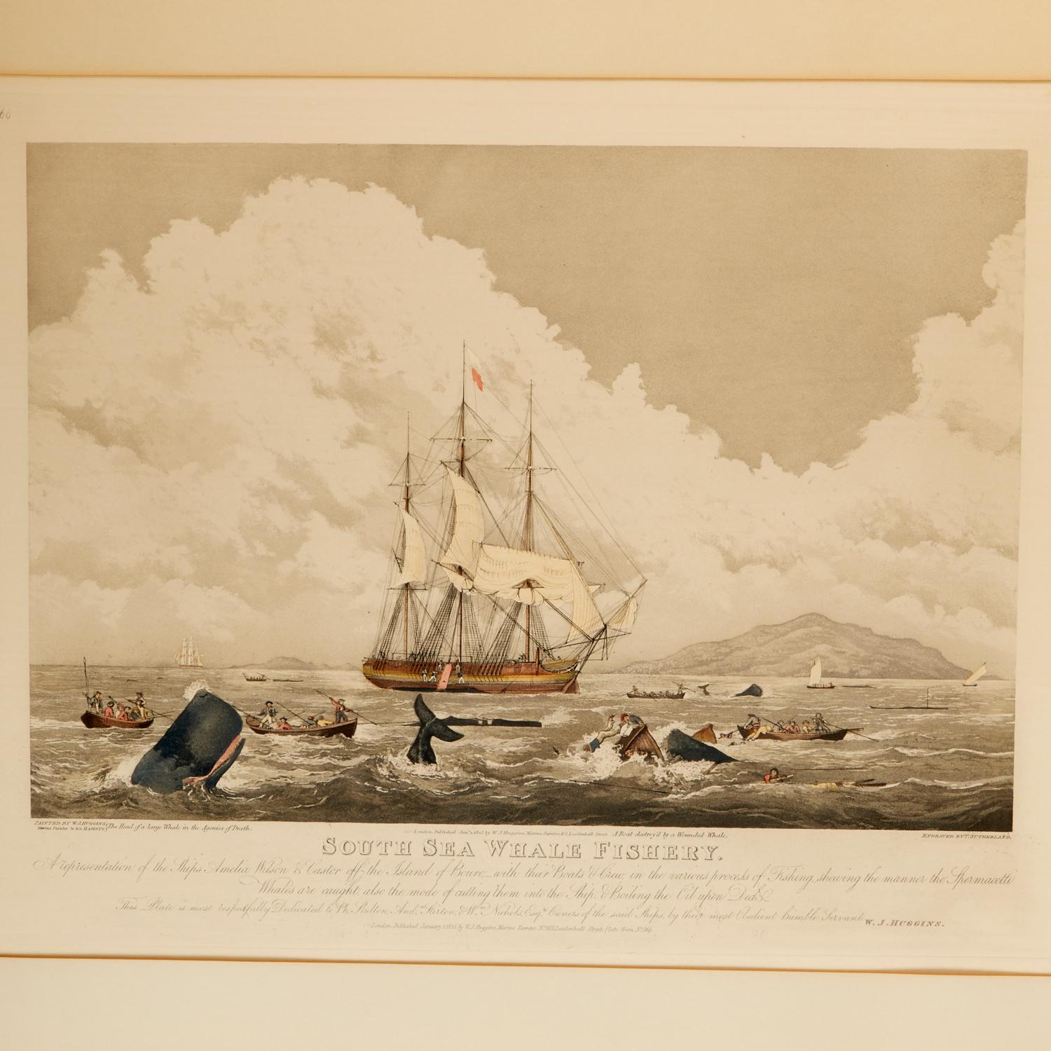 A hand-colored aquatint engraving dated January 1, 1825 and engraved by T. Sutherland, London. Titled 