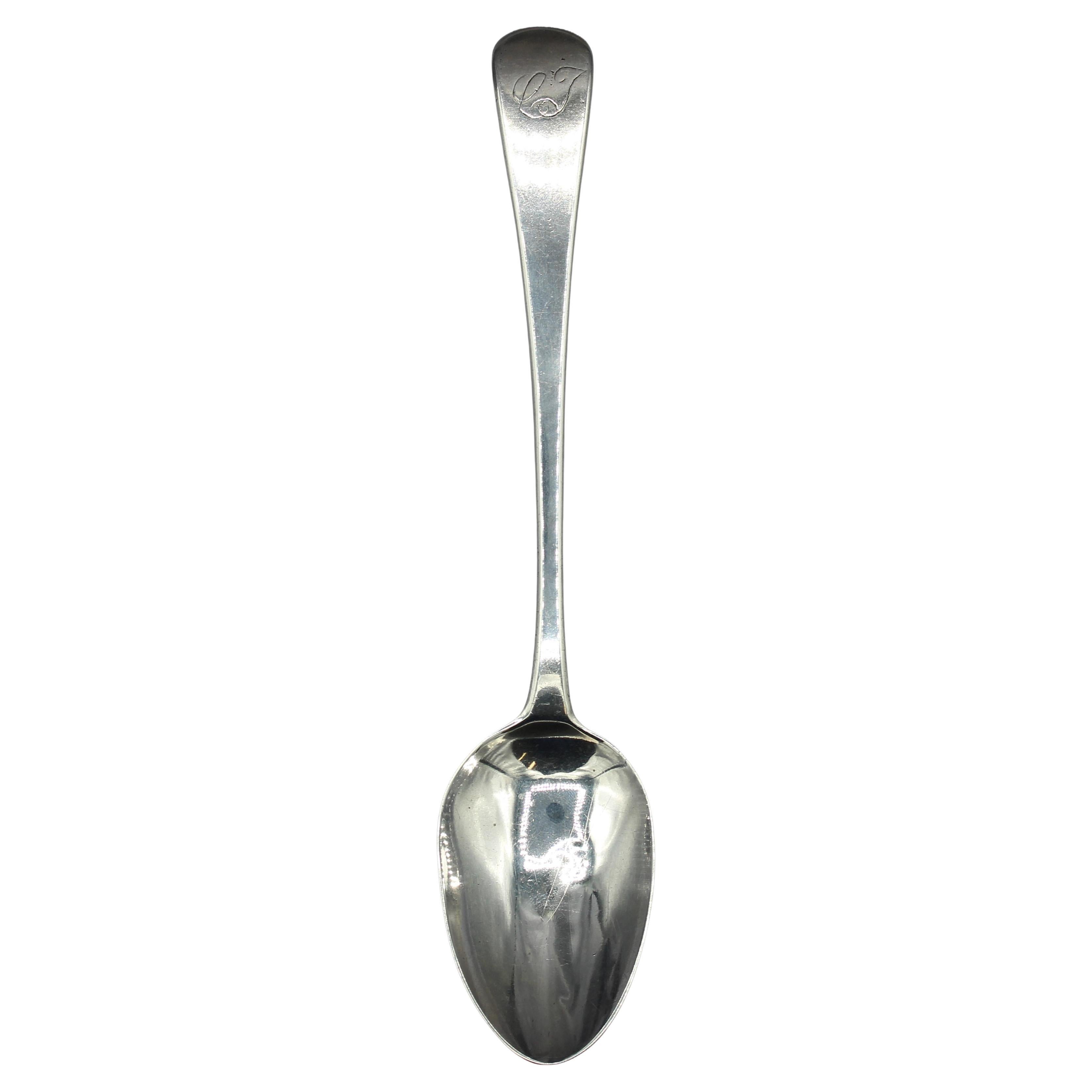 Cuchara de plata de ley con dibujo inglés antiguo de 1825 por William Bateman