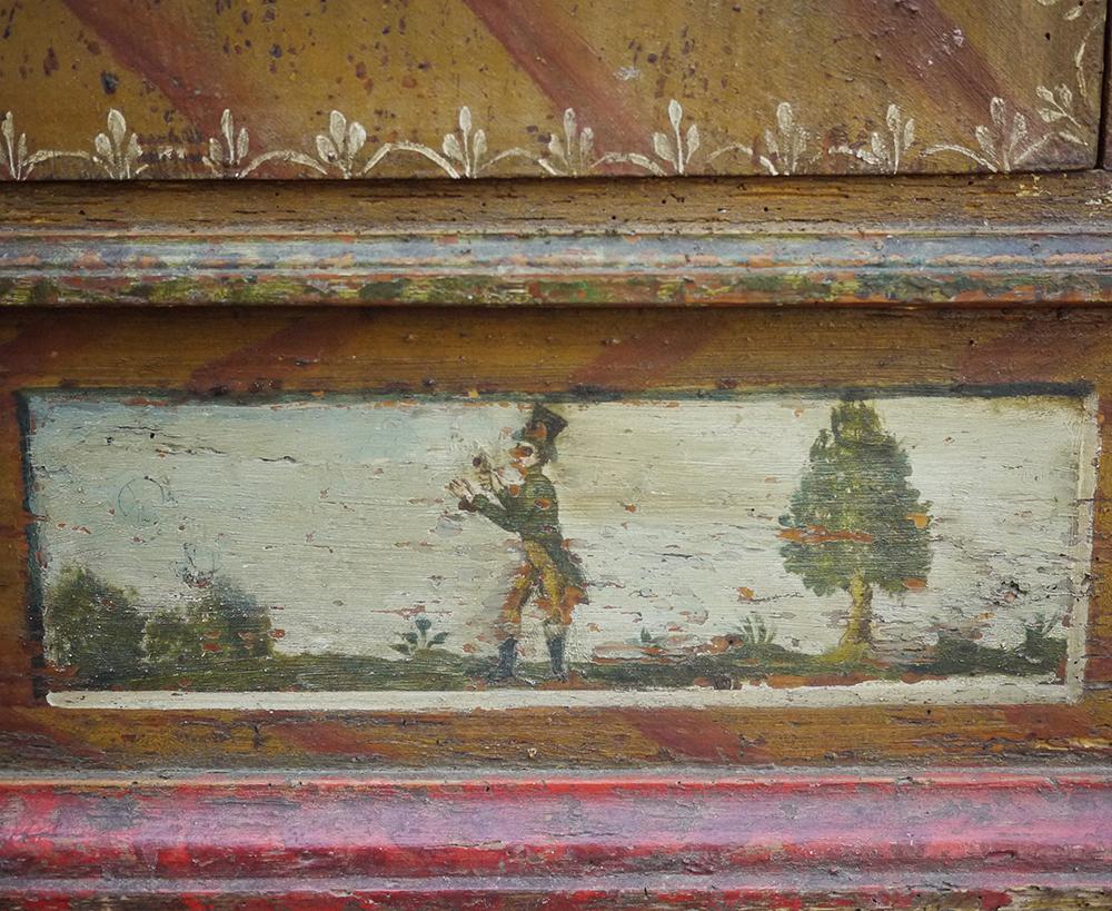 1826 Antique Floral Hand Painted Cabinet 2