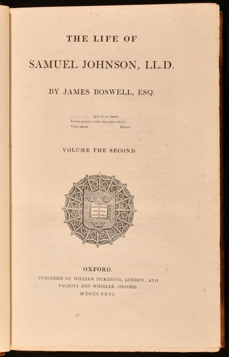 Britannique 1826 La vie de Samuel Johnson en vente